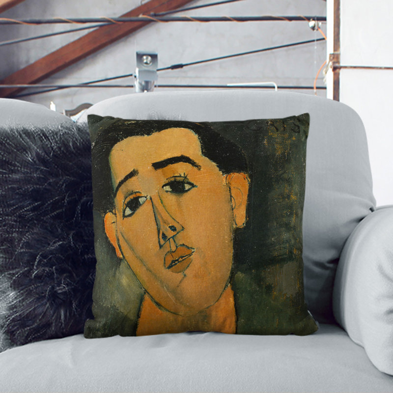 Juan Gris Square Throw Cushion, Stone, 55cm H x 55cm W x 20cm D