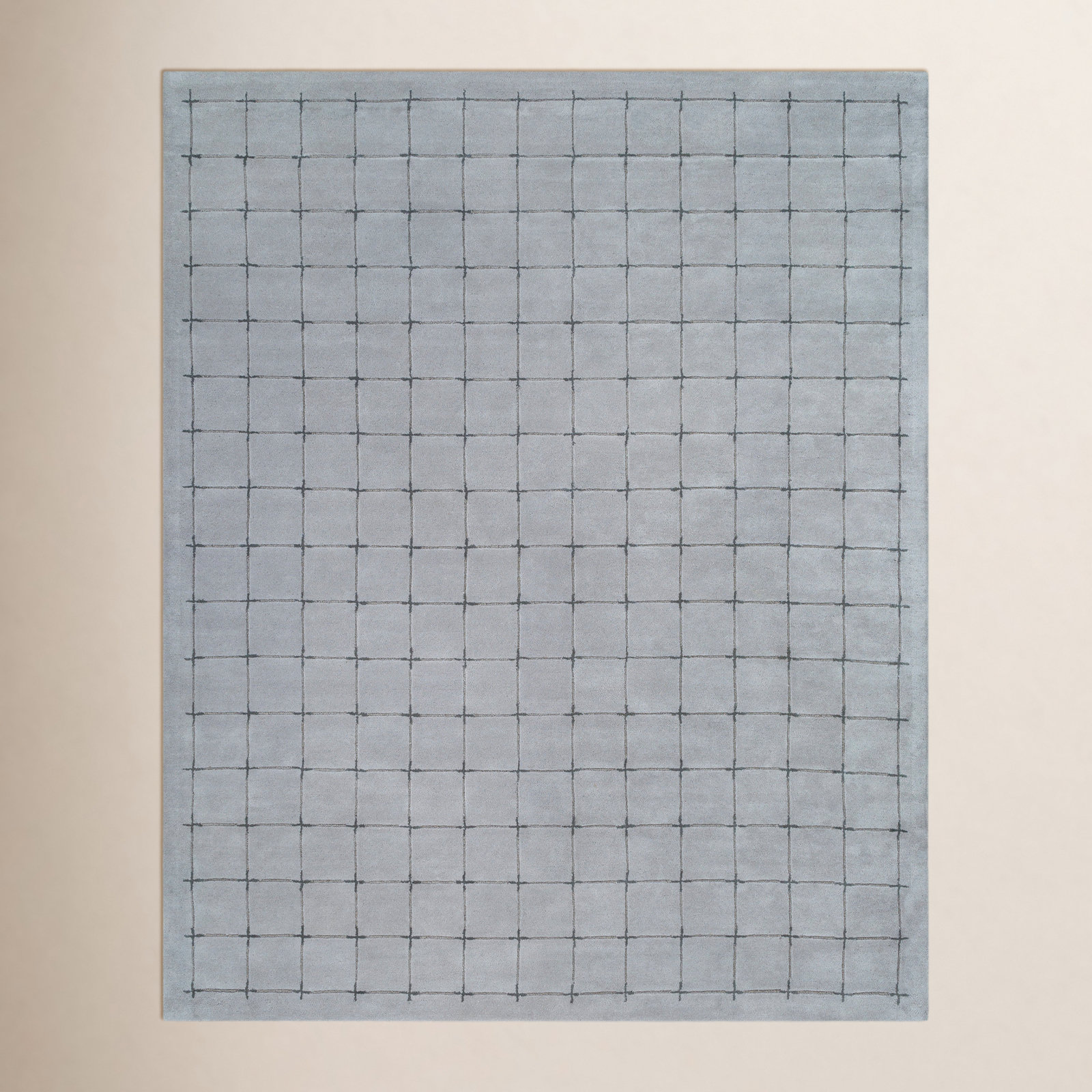 Mallory Handmade Wool Gray Rug, Rectangle 5' x 8'