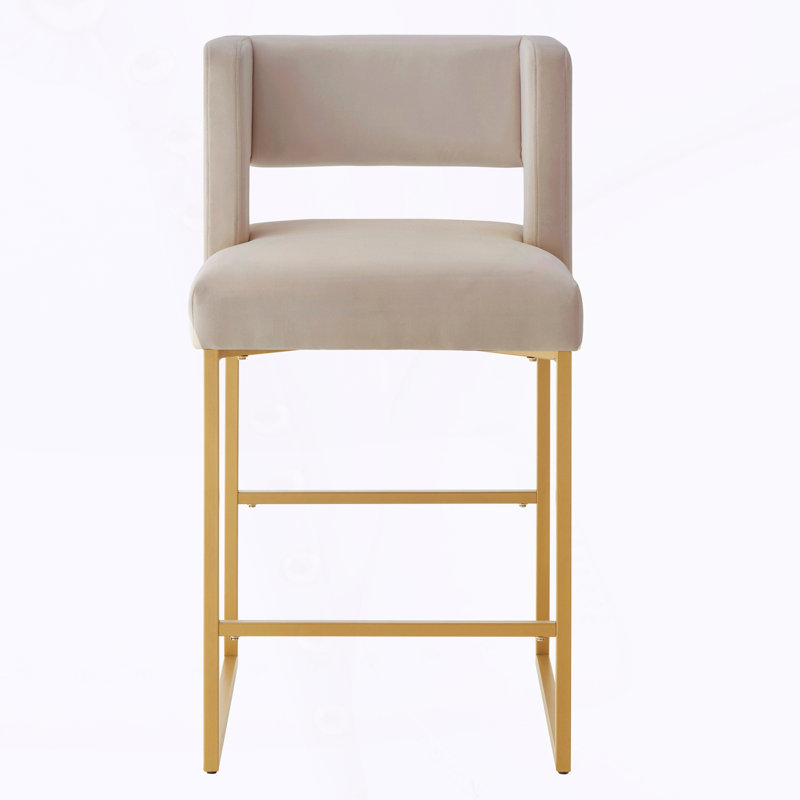 Tabouret à hauteur de comptoir Modern Fashion, taupe/Gold