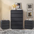 3-Piece Black Curved Kentlyn With Charging Station