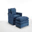 Fauteuil d'appoint rembourré en chenille avec repose-pieds Chenille, pour le confort de lecture du salon et de la chambre à coucher.-1493333902