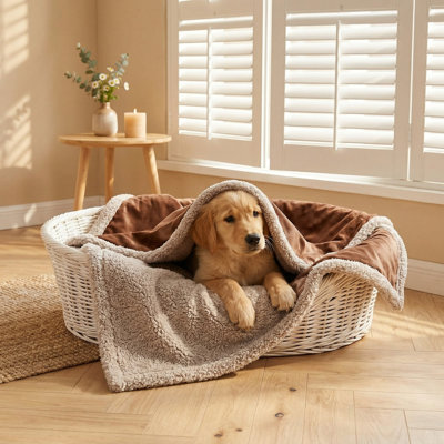 Blankets Suitable for Small Canines. Gentle Puppy Blanket. Also Suitable for Cats. Lightweight and Washable. Ideal for Dog Beds, Car Seats, and Crates. Dimensions: 30x40 Inches.