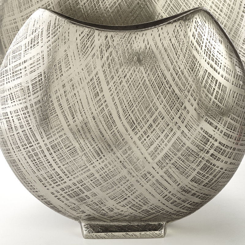 Corinne Metal Table Vase, 14" H x 16" W x 3.5" D