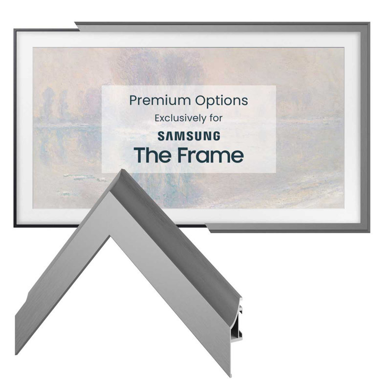 Alloy Scoop Deco TV Frame for Samsung Frame TV and Frame Pro, Graphite, 65"