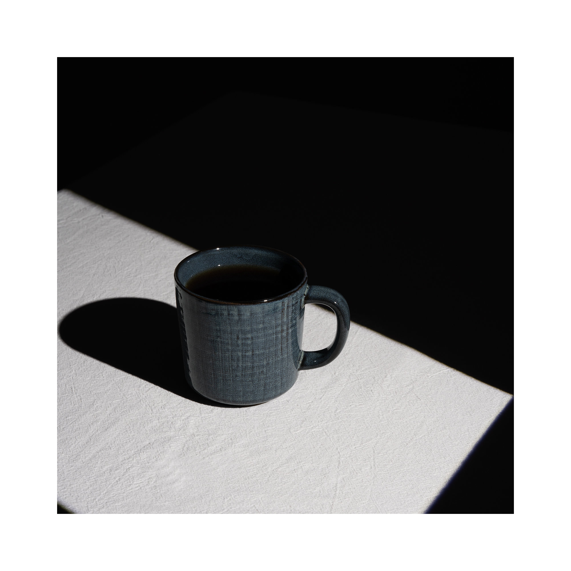 4 Piece Stoneware Coffee Mug Set, Dark Gray