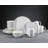 Brushed Lines 16 Piece Dinnerware Set, Service for 4