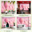 Papier peint adhésif pelez et collez, montgolfières roses, flottant, doux, ciel pastel, décorations murales, H 100 po x l 144 po, papier mural amovible en PVC, autocollant, pour chambre, salon, bureau à domicile-130062537