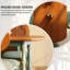 Solid Wood Ash brown and green Dining Table-1003594615