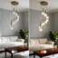 Lustre moderne à 9 lumières à intensité variable