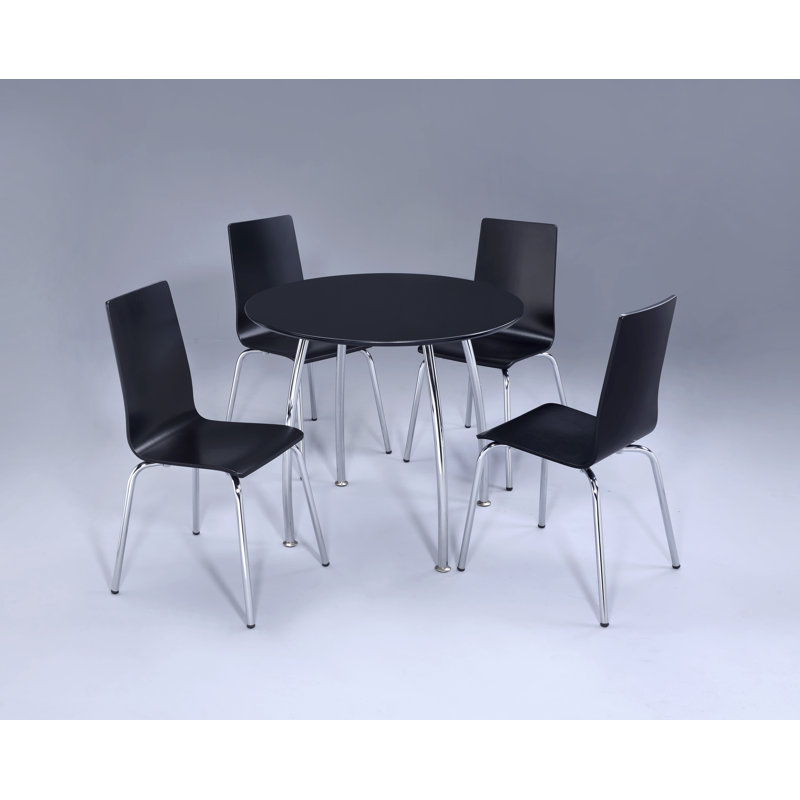 Penkridge 4 - Person Dining Set, Black