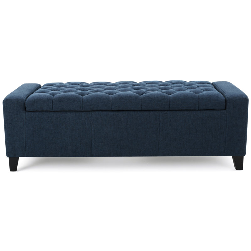 Storage In Deep Navy Blue Color Tone - 50.16"D X 19.9"W 16.97"H, Fits Remotes, Controllers, Board Games Dark With Function Holds Easily
