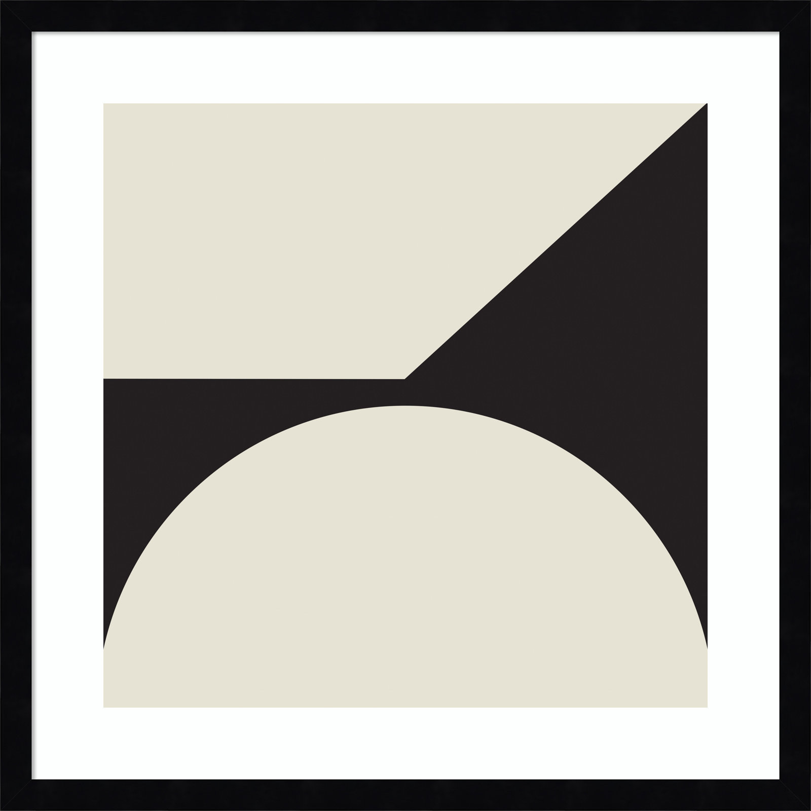 Alina "Minimal Max Mod I" Print, Black Framed, 21.25" H x 21.25" W x 0.8" D