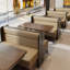Banc rembourré en similicuir simple Simple Cafe