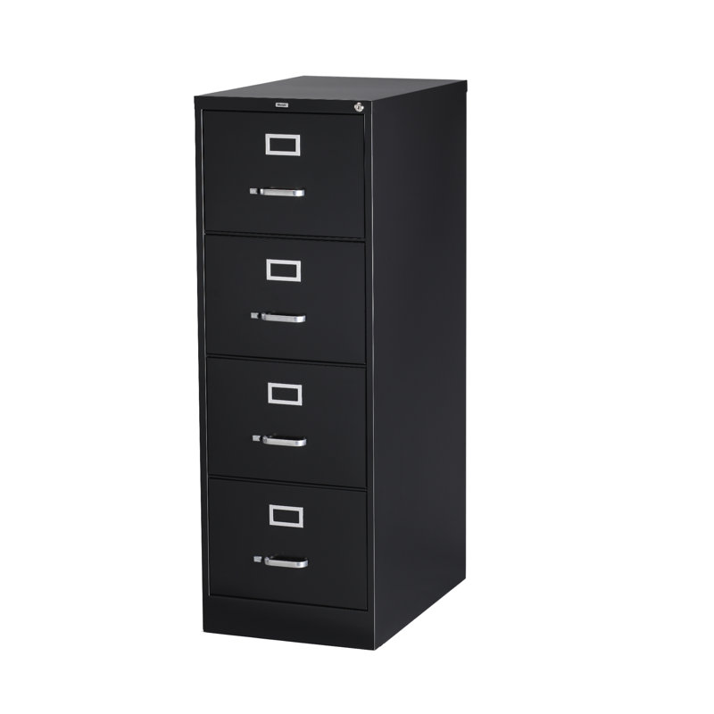 18'' Wide 4 -Drawer Steel File Cabinet, Black