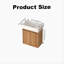 Petit meuble-lavabo mural 16 po, petit meuble-lavabo mural en bois d'acacia massif avec vasque en résine blanche SMC, meuble-lavabo moderne avec porte à fermeture douce