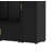 (Black) American Style 4-in-1 Hall Tree with Padded Bench 4 Hooks and Multi-Tier Storage Shelves-129051554
