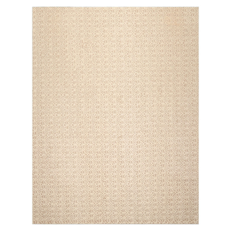 Tapis multicolore ivoire en laine touffeté à la main à motif géométrique de la Nouvelle-Zélande, Rectangle 8 pi x 10 pi
