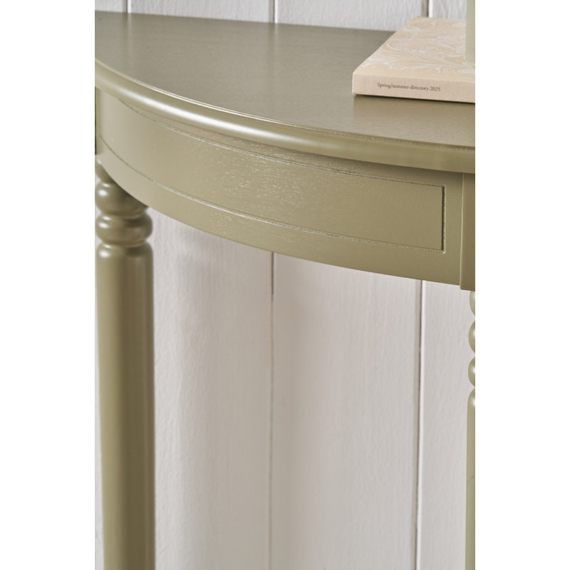 Callum 80cm Solid Wood Console Table, Olive Green