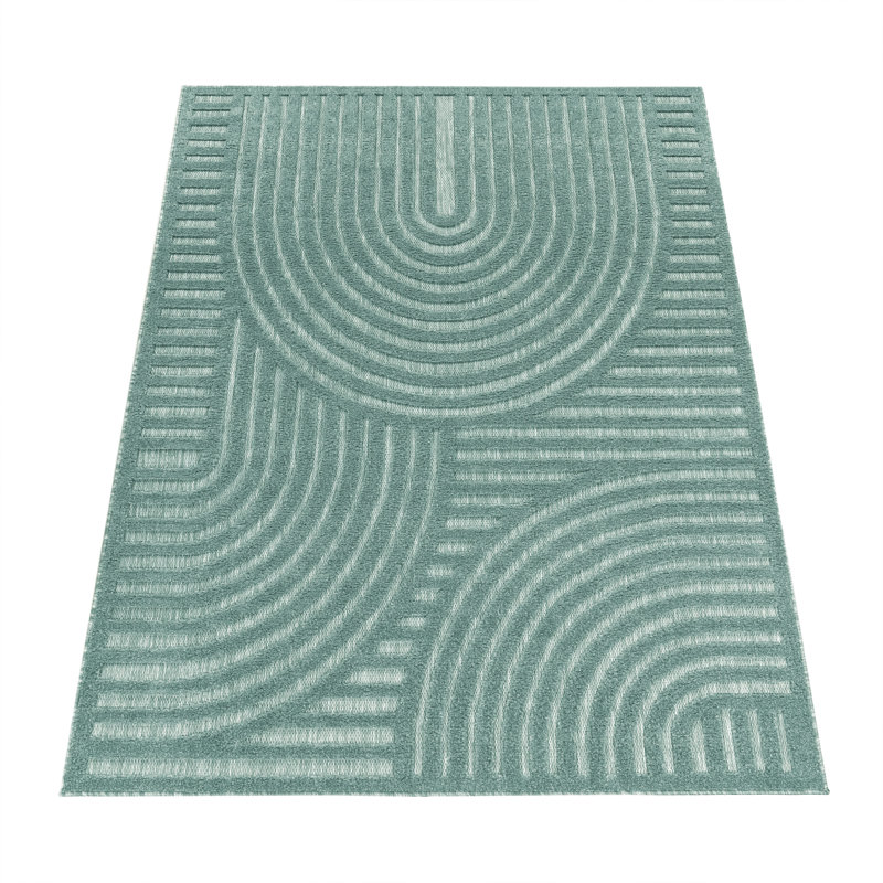 Livorno Machine Woven Beige/Blue/Brown/Grey/Light Grey/Teal Rug, Rectangle 240cm x 340cm, Turquoise