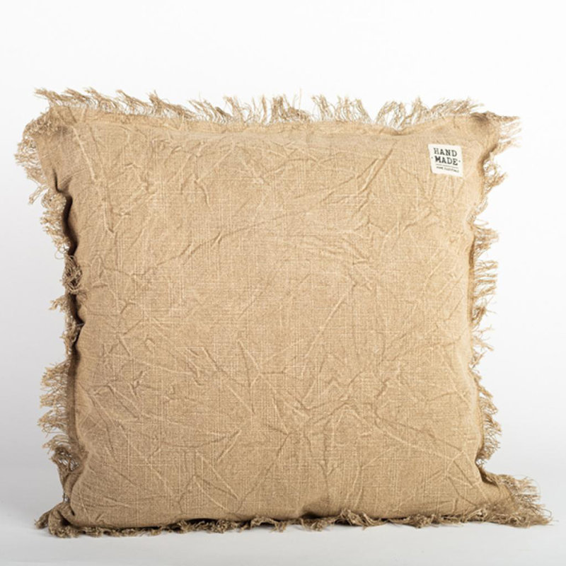 Coussin 20 po, H 20 po x l 20 po, Carré, Brun