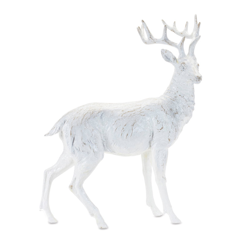 Statue de cerf d'hiver (ensemble de 2)