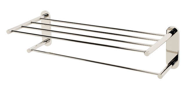Contemporary I Wall Shelf, Polished Nickel
