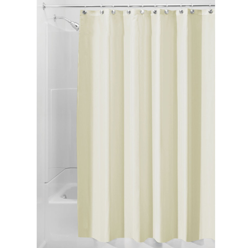 Ensemble de 2 rideaux de douche en polyester uni iDesign - 72 po x 72 po - Blanc, Gris