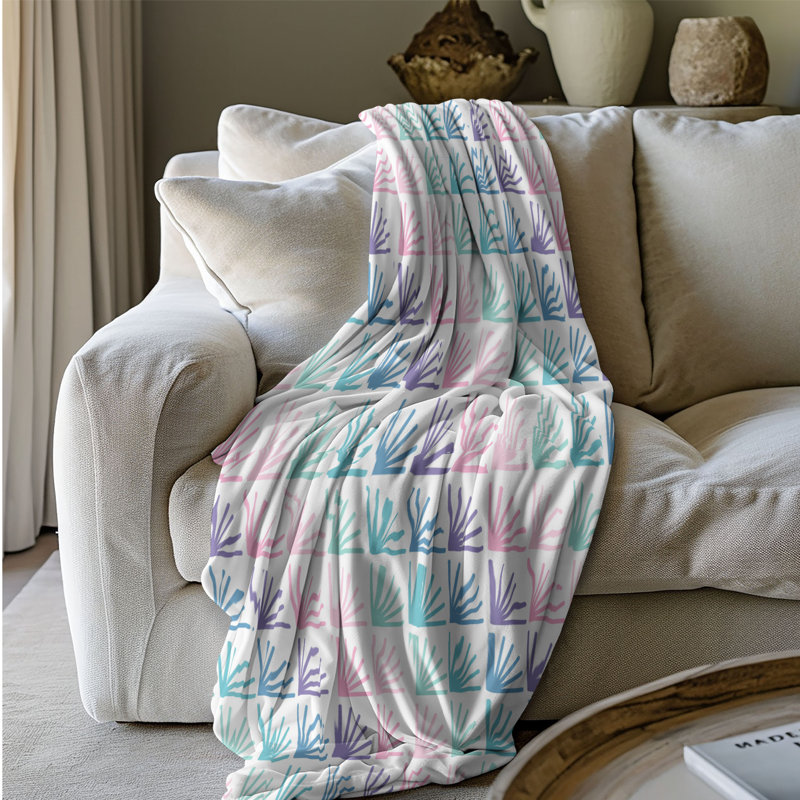 Couverture en sherpa de qualité supérieure 1 pièce Mermaid Allure 0076, L 60 po x L 80 po