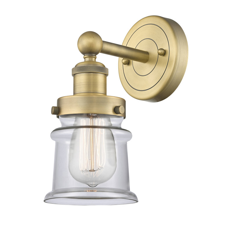 Charlo Armed Sconce, Clear, Brushed Brass