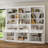 Elegant 2-Meter Large Capacity White Bookcase With Drawers And Doors