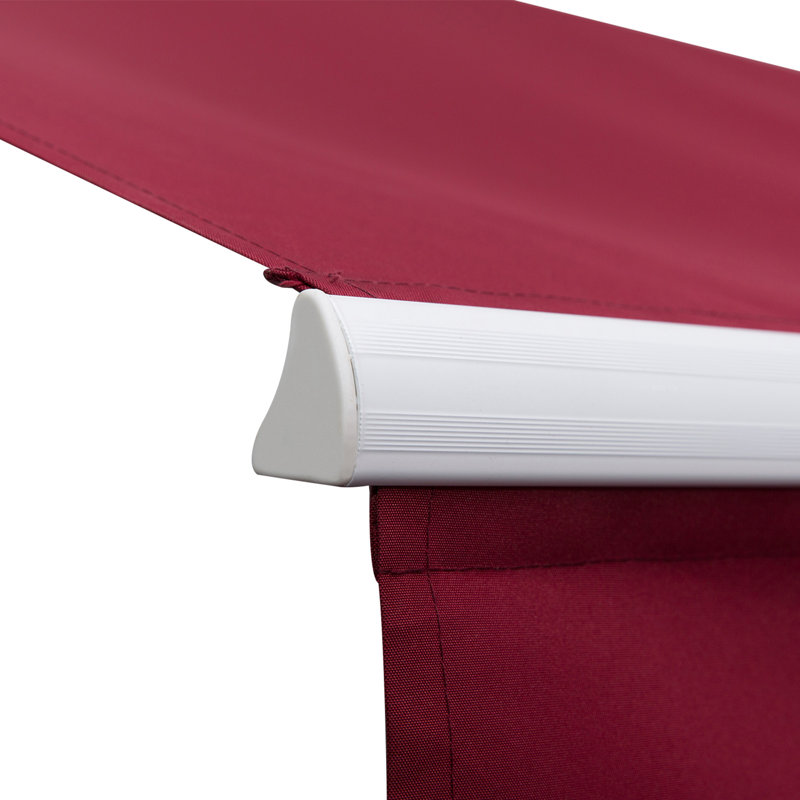 Outsunny 12' X 8' Retractable Awning, 58.25" H x 141.75" W x 98.5" D, Red
