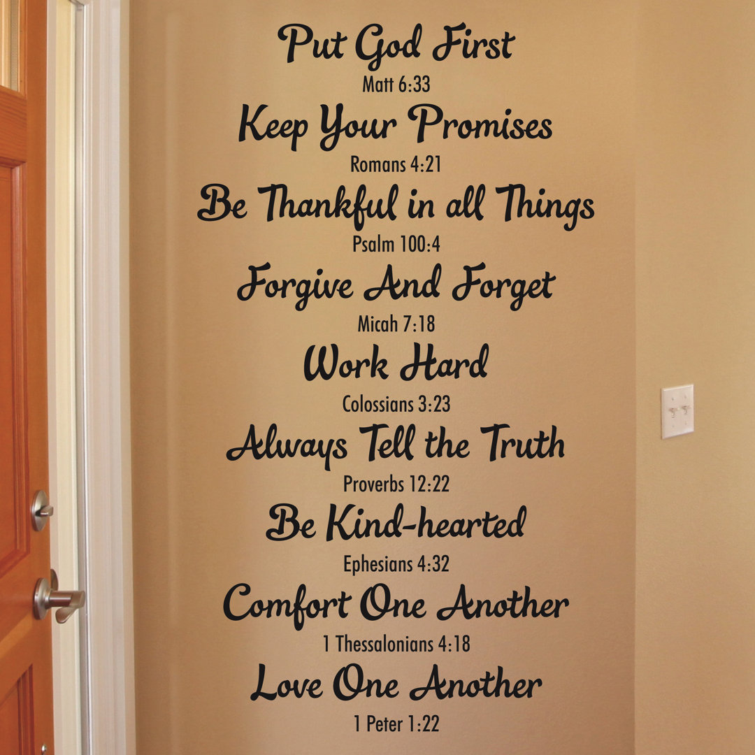 Text & Numbers Wall Decal Winston Porter