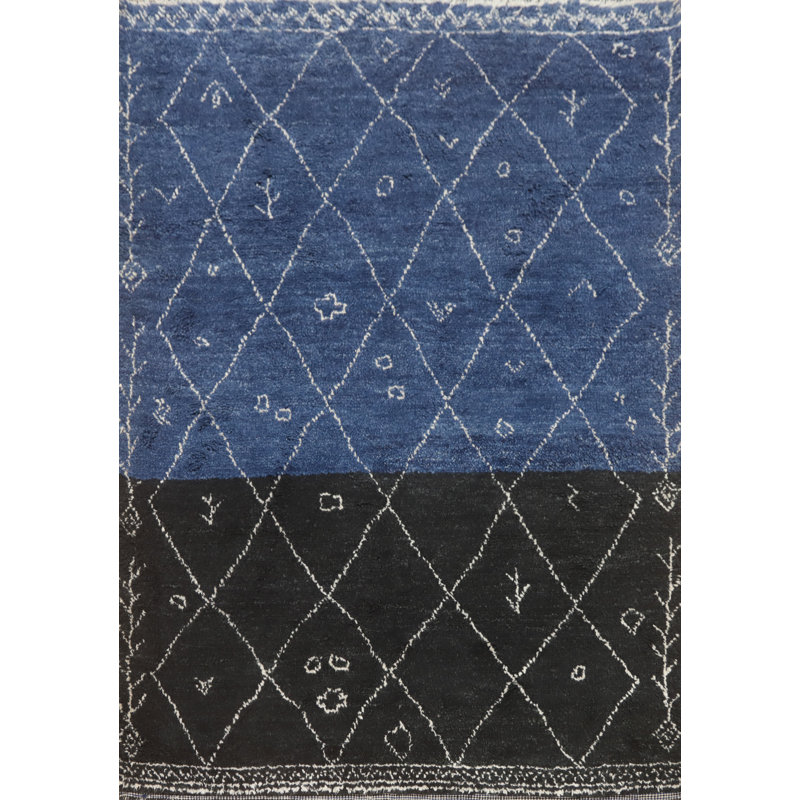 Tapis marocain taille treillis fait à la main 6 x 8