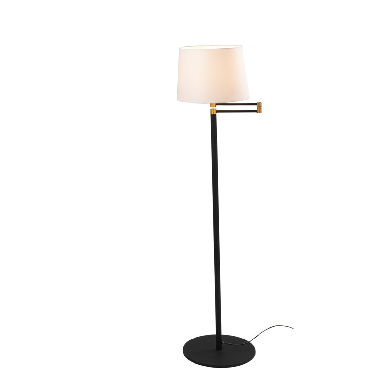 Lampe sur pied avec bras pivotant 1 lumière Empire Shade