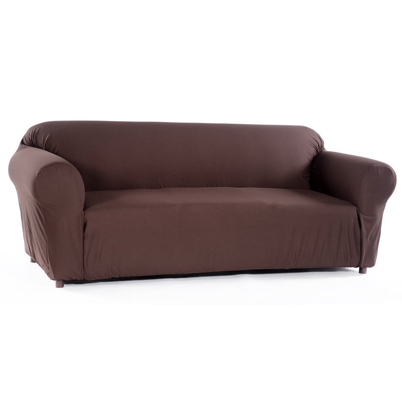 Housse pour canapé à coussins carrés pour boîte à gaufre extensible, Gris, H 40 po x l 72 po x P 36 po