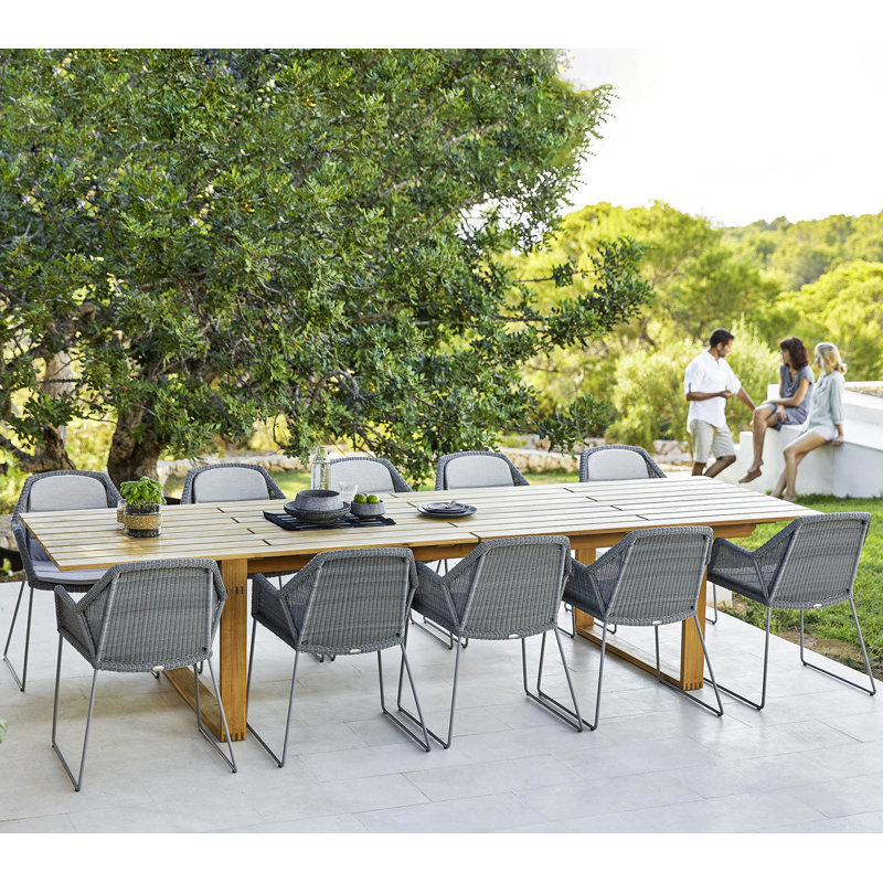 Endless Outdoor Teak Dining Table, 39.4" W x 130.8" L x 29" H