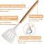 Ensemble d'ustensiles de cuisine en silicone 6 pièces avec poignées en bois, ustensiles de cuisson antiadhésifs et résistants à la chaleur pour batterie de cuisine anti-égratignures, comprenant une spatule, un tourneur, une louche, une cuillère, un