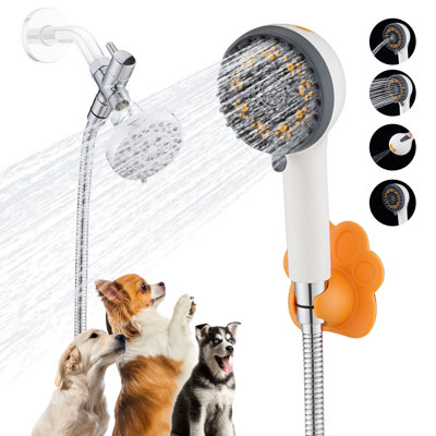 Dog Shower Attachment to Shower Head with 8.2ft Hose