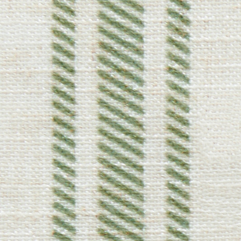 Kitchen Curtains Striped Tier Cafe Curtains Farmhouse Small Curtains, 26" W x 24" L, Green on Beige