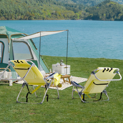 Aluminum Folding Backpack Beach Chair by Arlmont & Co.
