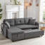 3 Seater Linen Sofa Bed-374718809