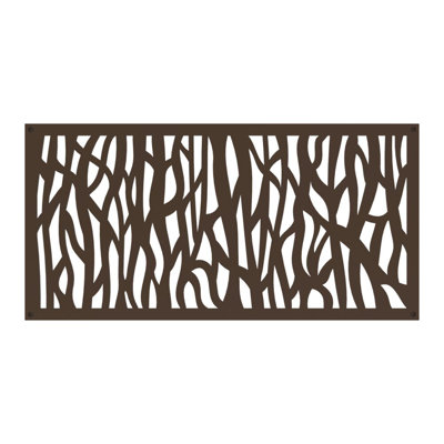 2 ft. x 4 ft. Sprig Umber Decorative Screen Panel by Freestyle