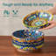 Ensemble de 6 bols à pâtes décoratifs bohémiens, 6 motifs floraux uniques assortis, grands bols profonds pour le service