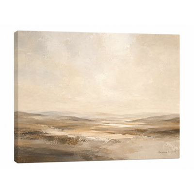 Cream and Gold Abstract Landscape Wrapped Jaan