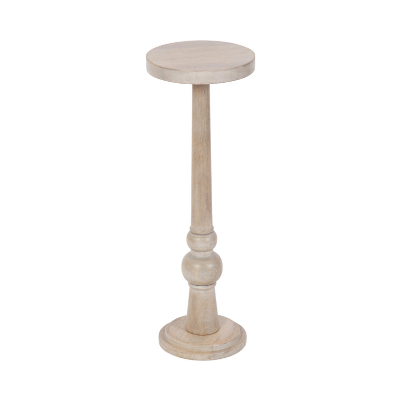 Anike Solid Wood End Table, White Wash