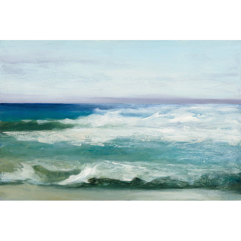 Azure Ocean by Julia Purinton - Wrapped Canvas Painting, 30cm H x 46cm W x 3.8cm D