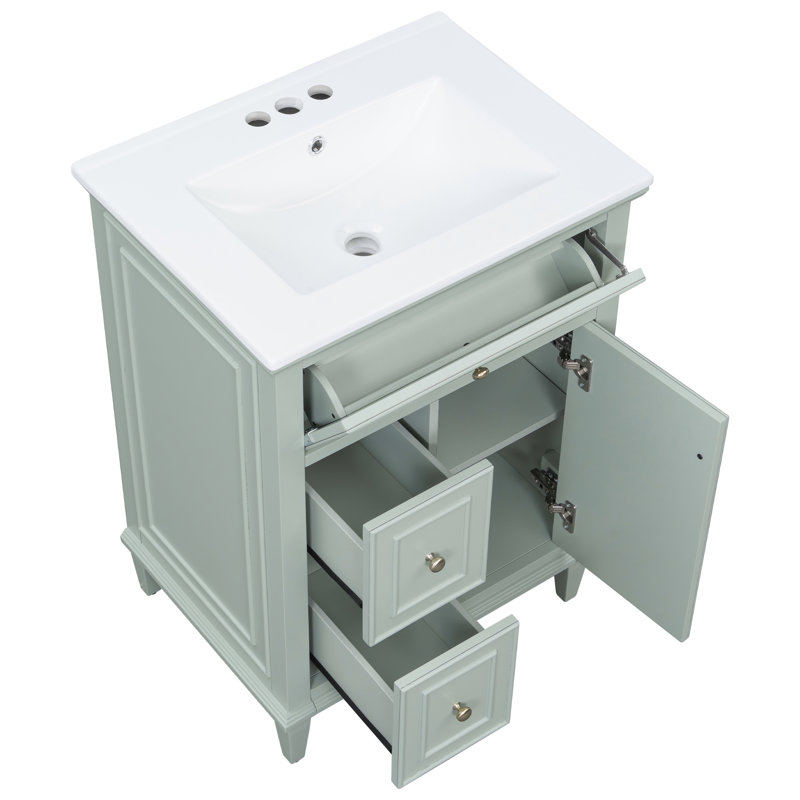 De salle de bain moderne avec lavabo et rangement en céramique