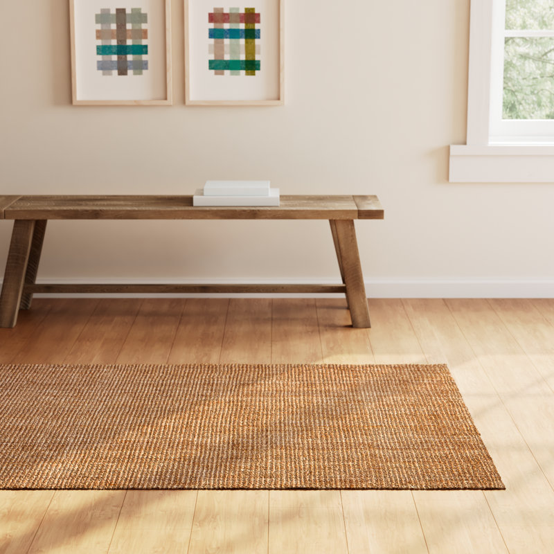 Asta Hand Loomed Jute/Sisal Area Rug, Rectangle 6' x 9'