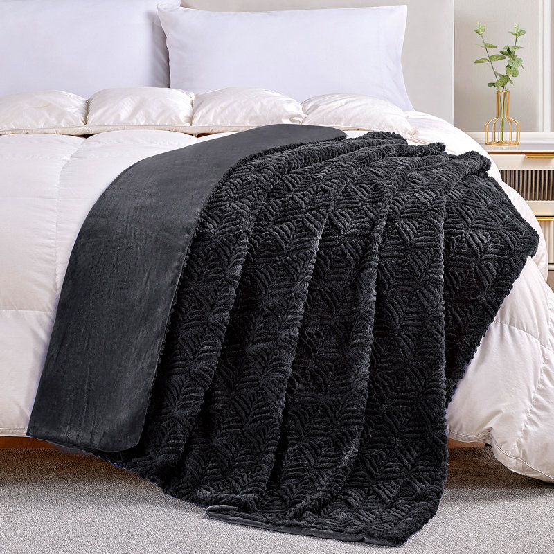 Throw Blanket, 50" W x 60" L, Black
