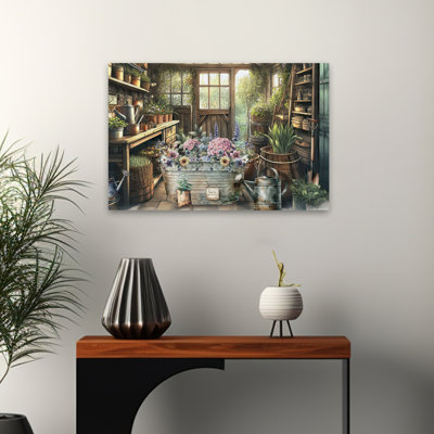In The Garden Floral Tub - Garden Still Life Garden Garden Shed Art
